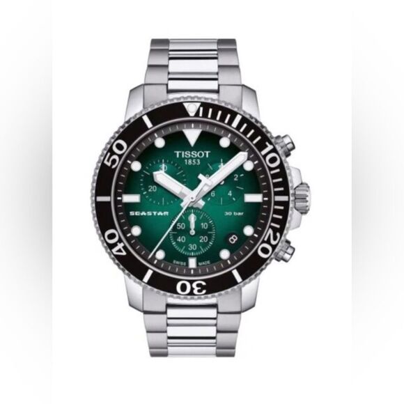 NIB Green Seaster Tissot Watch - Picture 8 of 13